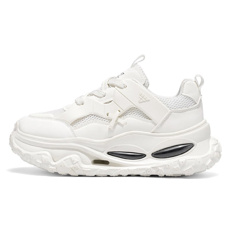 Trendy Fashion Dad Shoes Mesh Breathable Men'S Shoes Thick-Soled Black High-End Handsome Street Style Trendy Shoes - Image 5